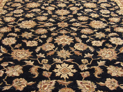 Ziegler Traditional hand-knotted wool rug in Black, 9'0" x 12'0", SKU w240