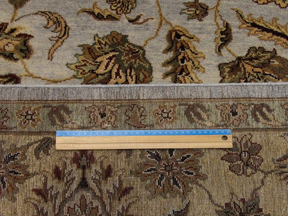 Full room view of fine Kashan hand-knotted rug