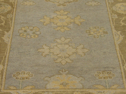 Vintage Oushak wool texture close-up