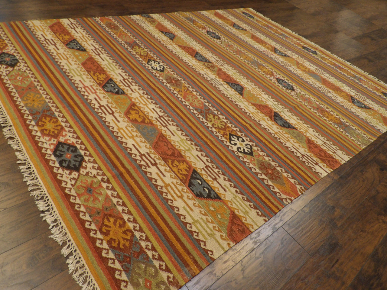 Coastal Flat Weave Indoor/Outdoor Beach pattern detail