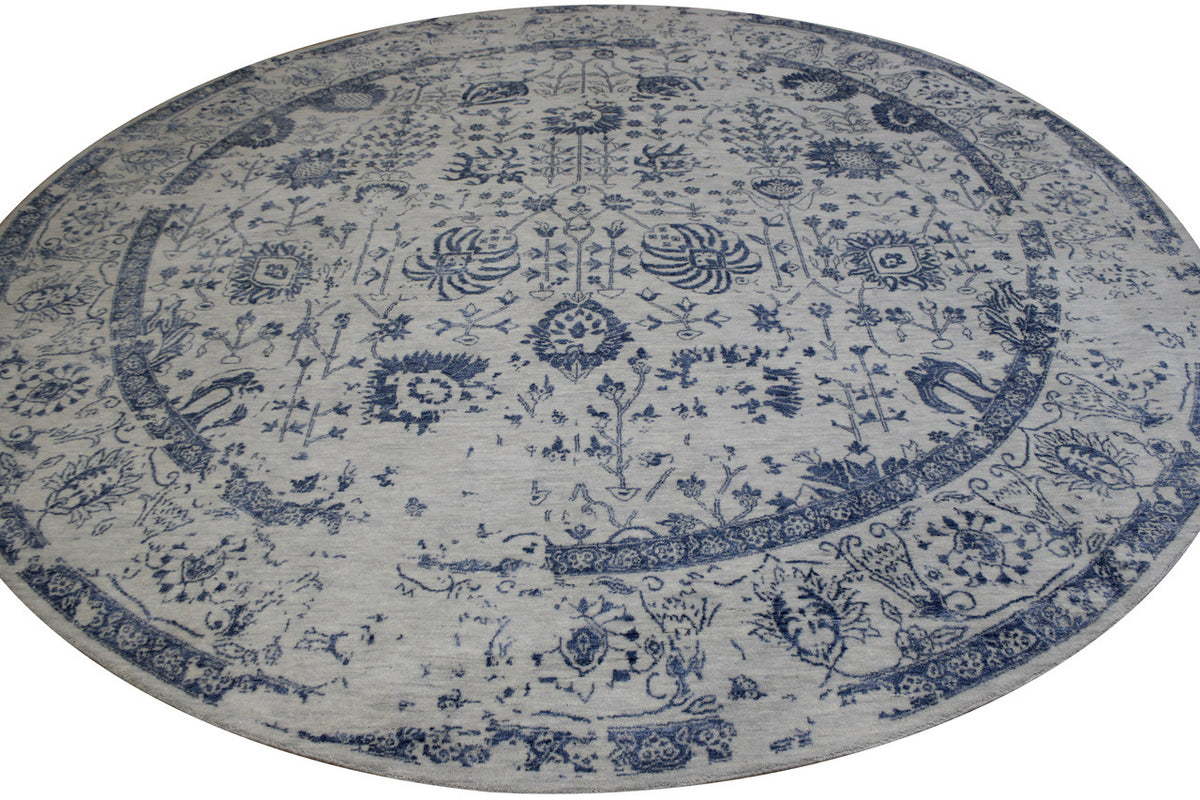 Transitional Abstract Broken Design rug border detail