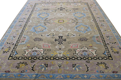 Oushak Colorful Ziegler pattern detail