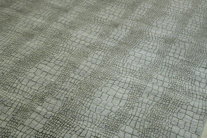 Back of Modern Eggshell Design hand-knotted rug