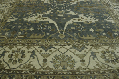 Oushak Ziegler rug corner detail