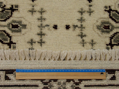 Full view of Tribal Heriz hand-knotted wool runner