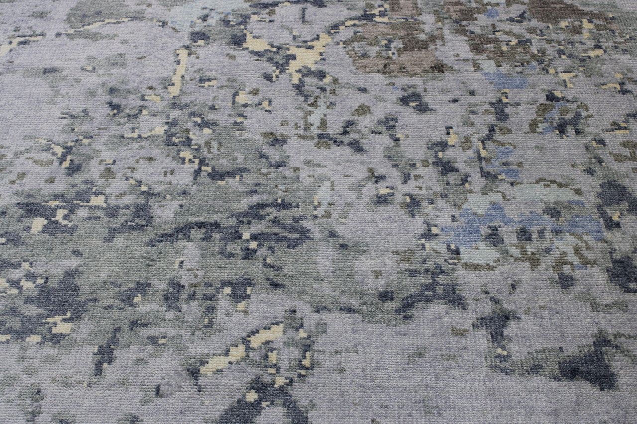 Full view of Modern Abstract Distress Design rug