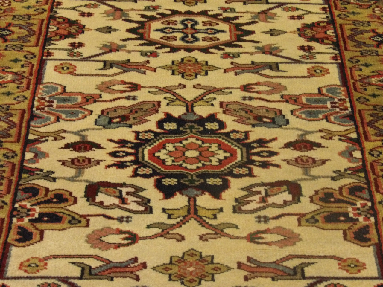 Back of Turkish Weave Ziegler hand-knotted rug