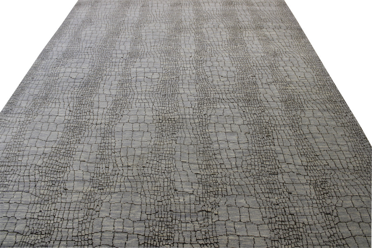 Close-up of wool pile, Gray rug