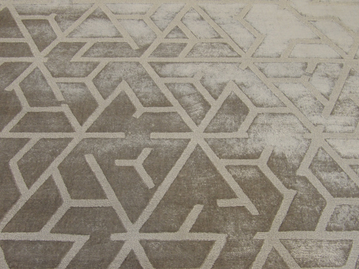 Wool texture close-up, gray broken design rug