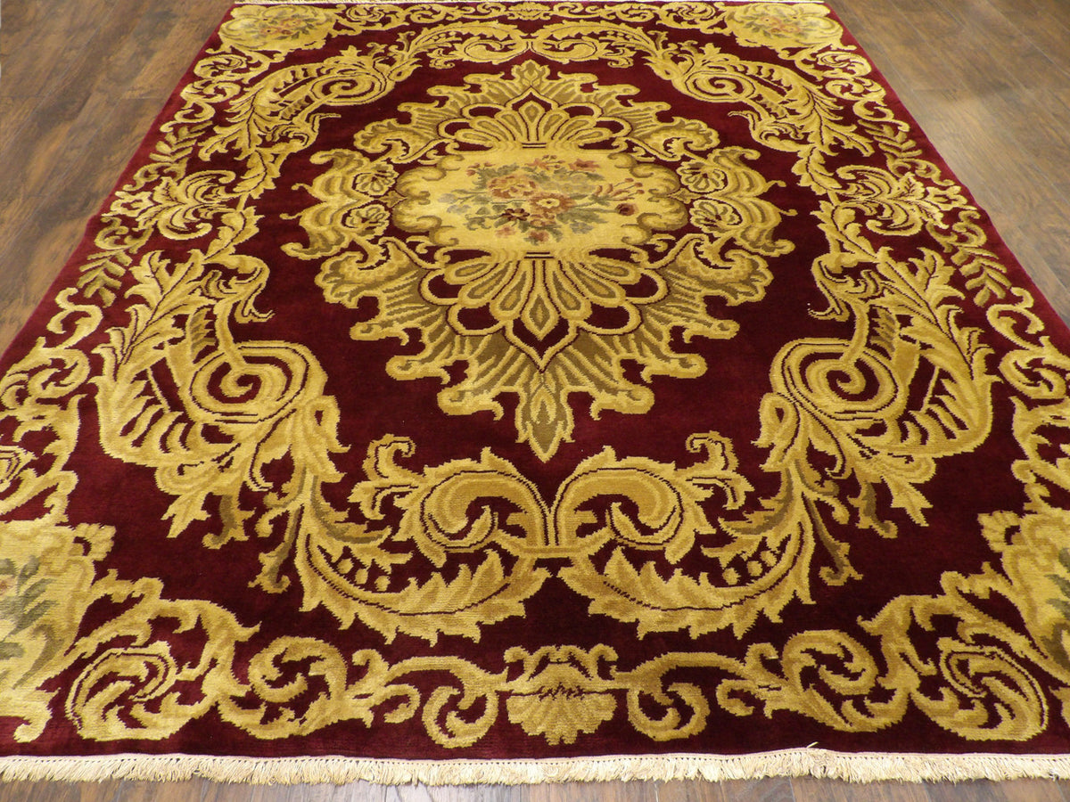 European Abusson Design High Pile rug corner detail