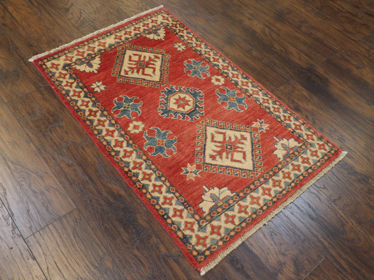 Full view of Tribal Super Kazak Natural Dye rug