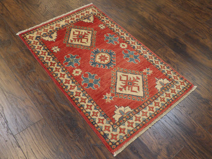 Full view of Tribal Super Kazak Natural Dye rug
