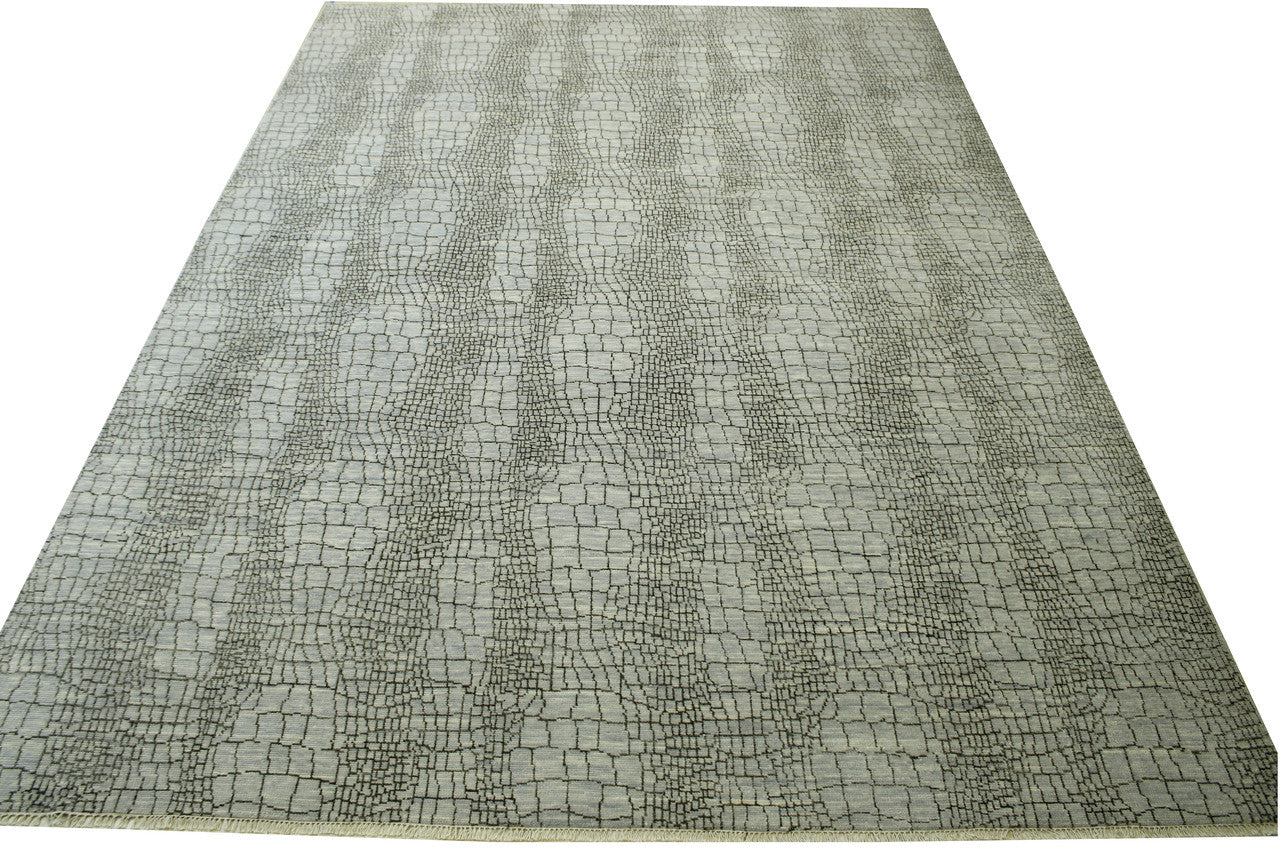 Modern Eggshell Design rug border detail