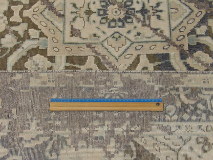 Gray & Purple Transitional Oxidized Broken Design rug in room setting