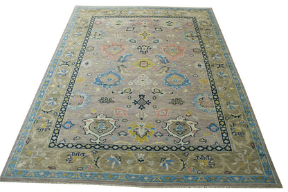 Oushak Colorful Ziegler pattern detail