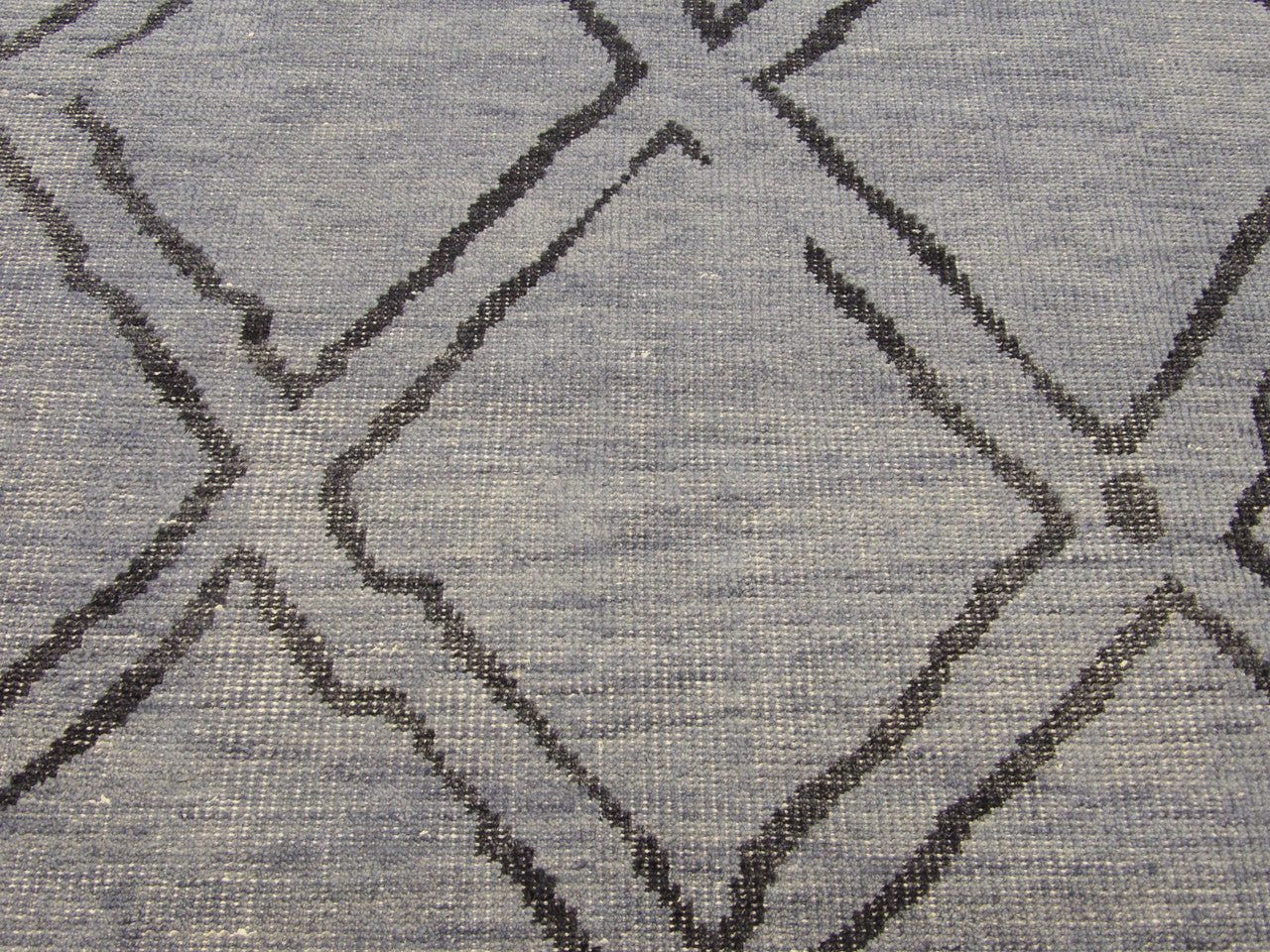 Overdye Modern Vintage Soumak Wave rug border detail