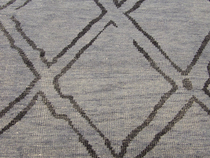 Overdye Modern Vintage Soumak Wave rug border detail