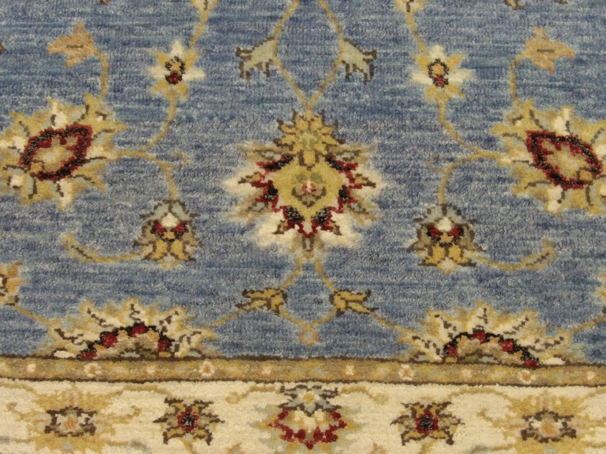 Kashan Oushak / Peshawar hand-knotted wool runner in Blue, 2'8" x 16'2", SKU w1166