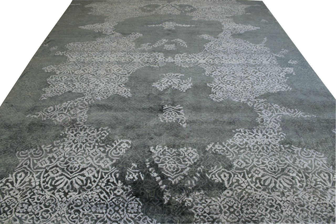 Modern Abstract Broken Design rug border detail