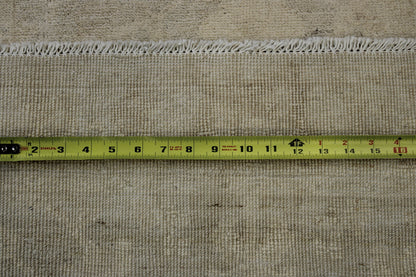 Back of Oushak Chobi hand-knotted rug