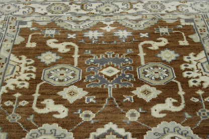 Back of Oushak Ziegler hand-knotted rug