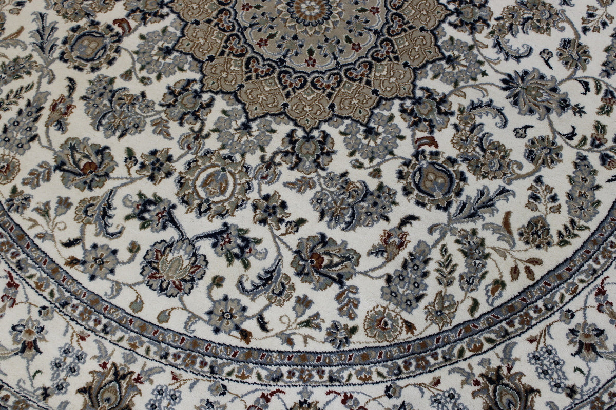Traditional Indo Nain rug corner detail