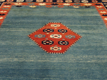 Back of Turkish Tribal Antique Khorjan hand-knotted rug