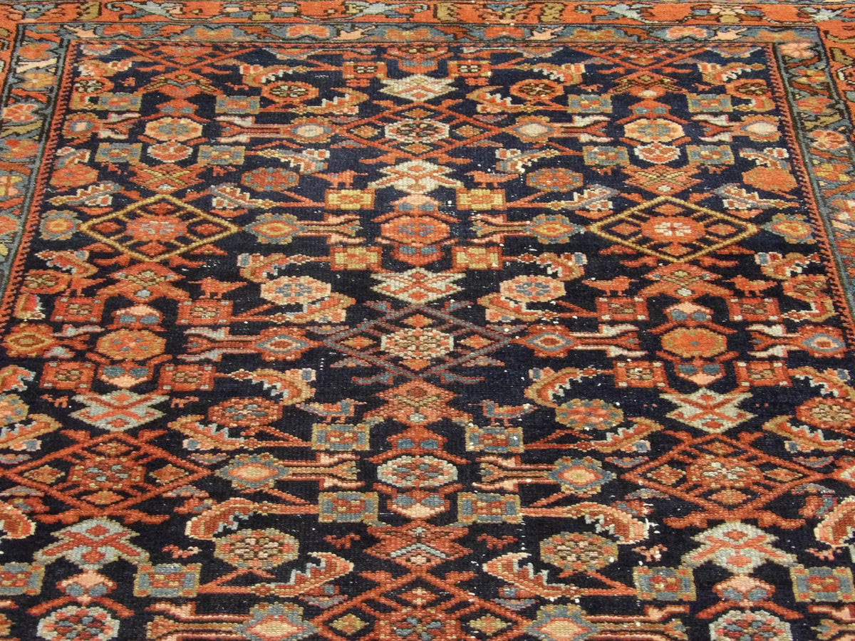 Back of antique hand-knotted rug