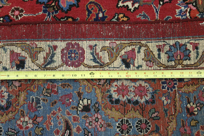 Close-up of wool pile, Blue & Pink rug