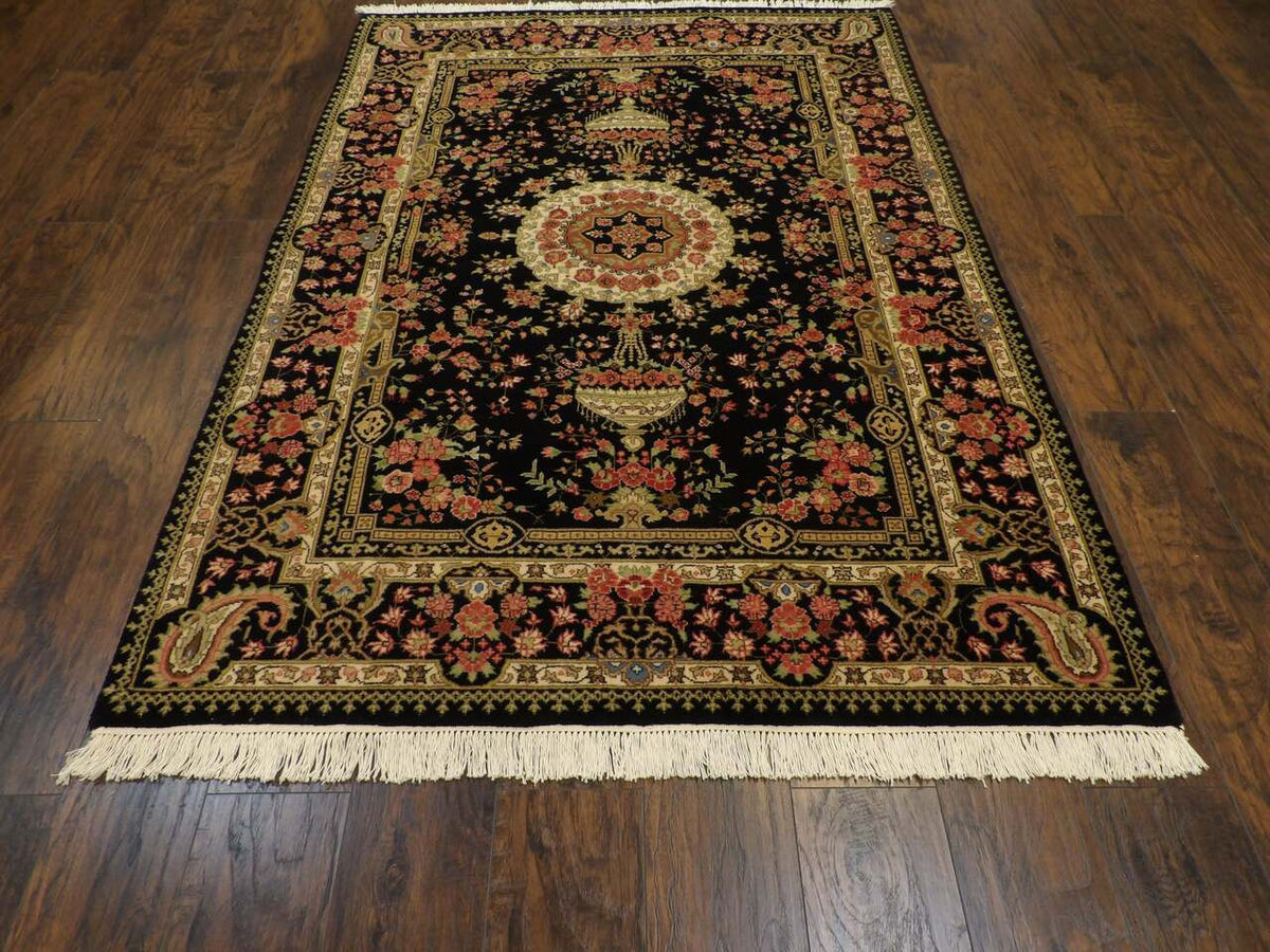 Close-up of wool pile, Black rug