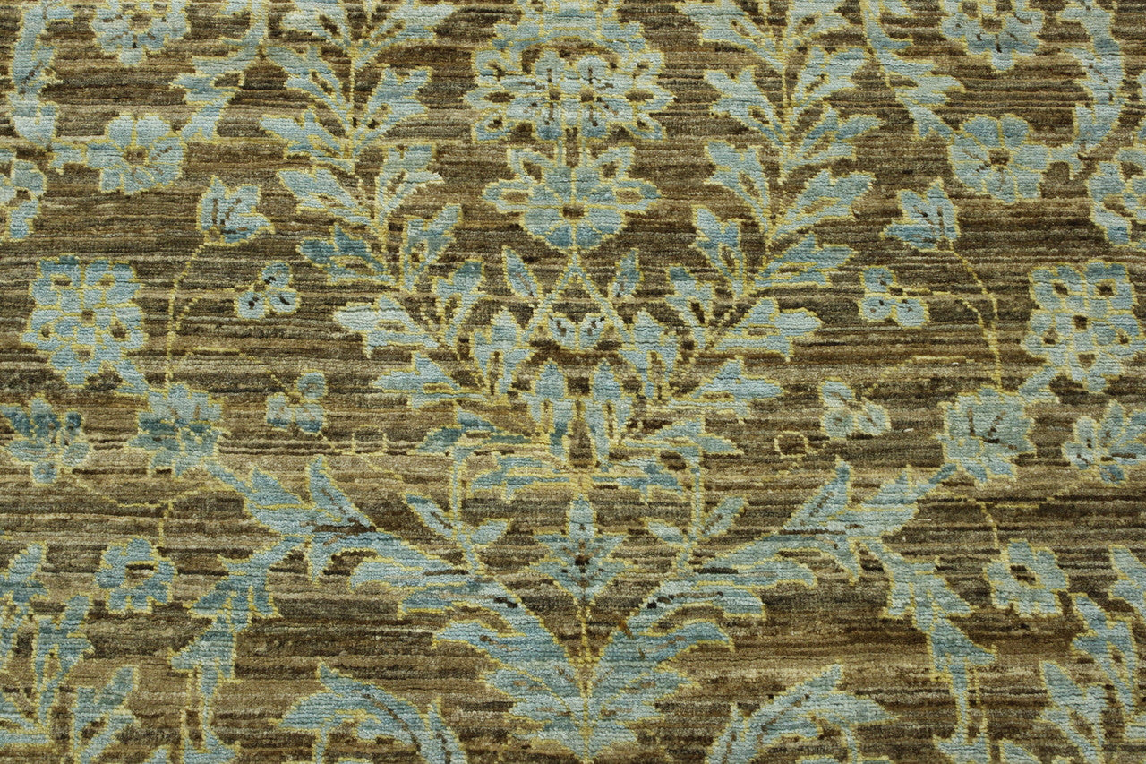 Transitional Suzani Design Chobi rug border detail