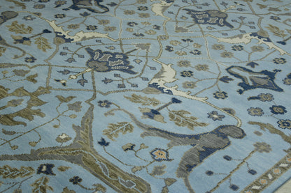 Back of Oushak Ziegler hand-knotted rug