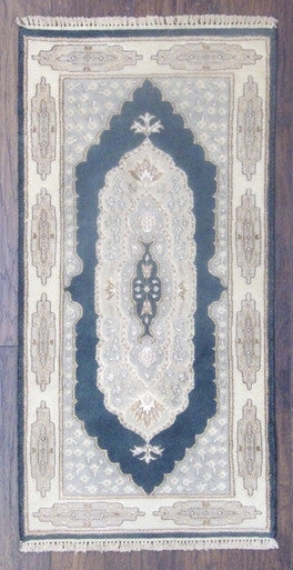 Fine Persian Tabriz Hand knotted Wool Rug 2'0"x 4'0"  - W11258
