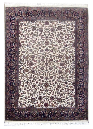 Fine Persian Kashan 5'0"x8'0" Hand-knotted Rug -w11208