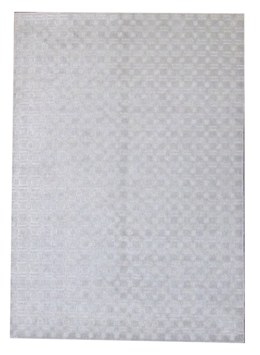 Modern Plain Carved Design Hand-Loom 5'0"x7'0" Hand-loom Rug -w863