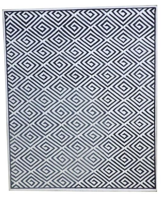 Tibetan 100 Line Modern Design 8'0"x10'0" Hand-knotted Rug -w1028