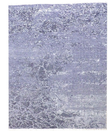 Modern Oxidized Broken Mosaic Design Carved 8'0"x10'0" Hand-knotted Rug -w11159