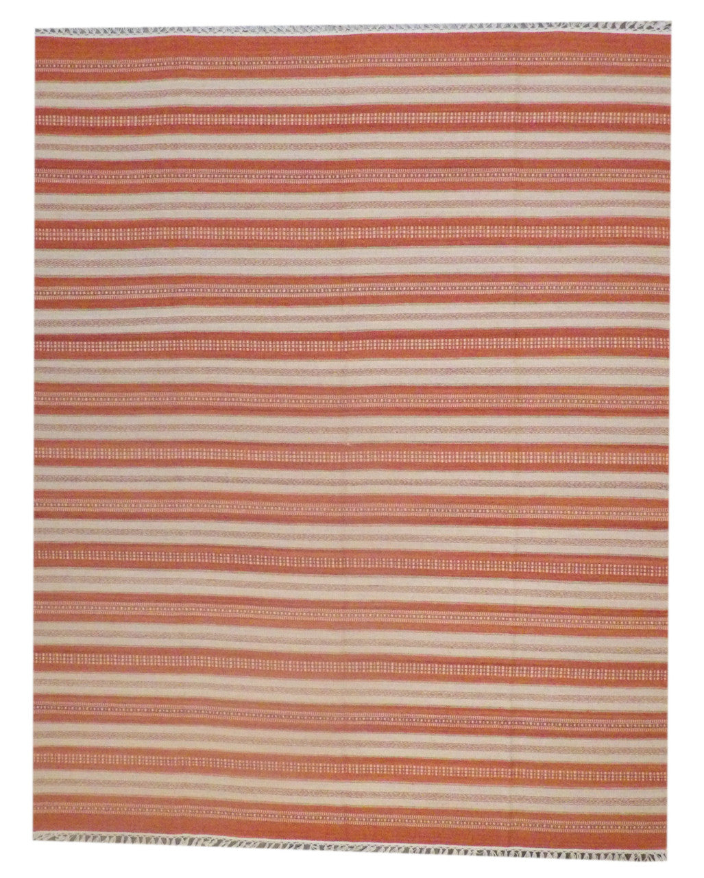 Coastal Flat-Weave Indoor/Outdoor Beach Rug 8'0"x10'0" Hand-knotted Rug -w1076