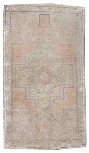 Vintage Anatolian Yastik Hand knotted Wool Rug 1'9" X 3'1" - W1118