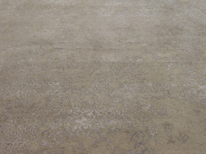Modern Abstract Broken Design Wool/Silk Hand knotted Rug 9'4" X 13'4" - W780