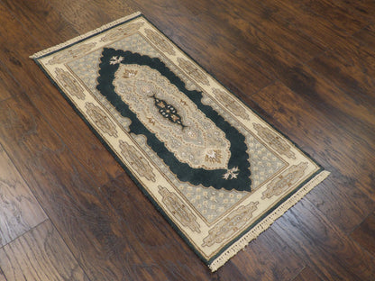 Fine Persian Tabriz Hand knotted Wool Rug 2'0"x 4'0"  - W11258