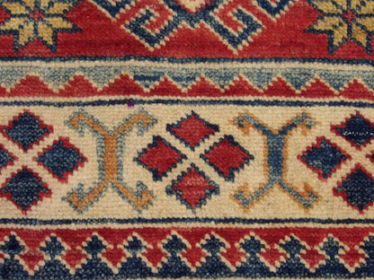 Tribal Super Kazak Natural-dye 2'0"x4'0" Hand-knotted Rug -w545