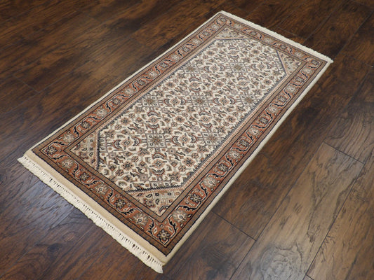 Fine Persian Mir Herati Hand knotted Wool Rug 2'4" x 4'8" - W11359
