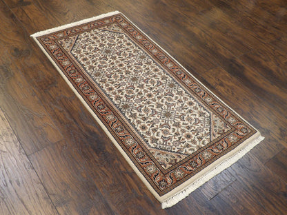 Fine Persian Mir Herati Hand knotted Wool Rug 2'4" x 4'8" - W11359