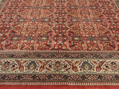 Tribal Persian Herati Mir 10 x 10 Hand knotted Wool Rug - w547