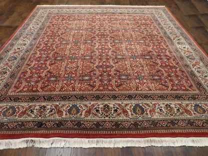 Tribal Persian Herati Mir 10 x 10 Hand knotted Wool Rug - w547