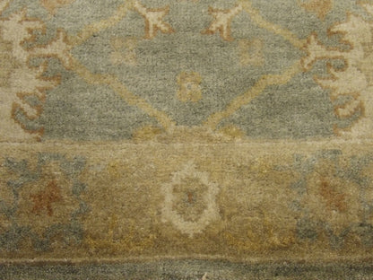 Turk Oushak White Wash Natural-dye 3'0"x10'0" Hand-knotted Rug -w11284