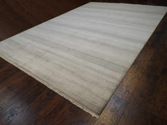 Modern Grass Hand knotted Wool/Silk Rug 9'11" x14'0" - W782