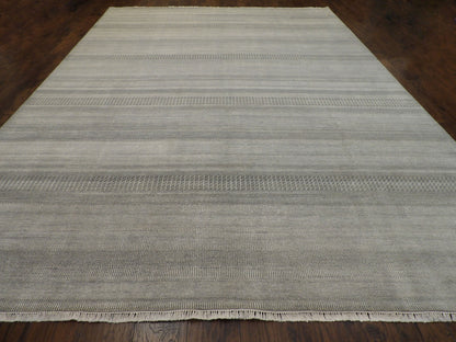 Modern Grass Hand knotted Wool/Silk Rug 9'11" x14'0" - W782