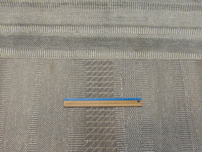 Modern Grass Hand knotted Wool/Silk Rug 9'11" x14'0" - W782